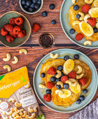 Rezeptbild: Vegane Bananen Pancakes mit Cashewkernen – Seeberger Shop