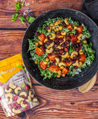 Rezeptbild: Veganer Gruenkohlsalat mit Cashew-Cranberry Mix – Seeberger Shop