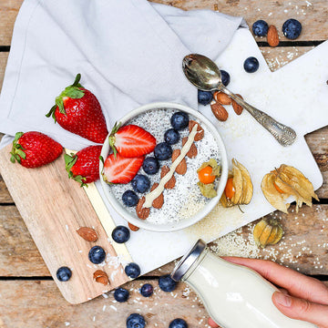 Rezeptbild: Chia Pudding mit geroesteten Mandeln – Seeberger Shop